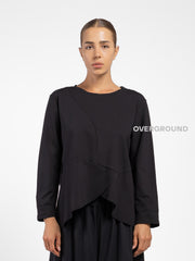 BLUSA CON CUCITURE STONDATA IN FONDO