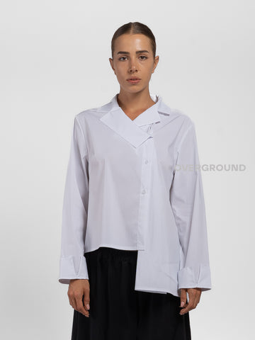 Asymmetrical shirt longer on one side