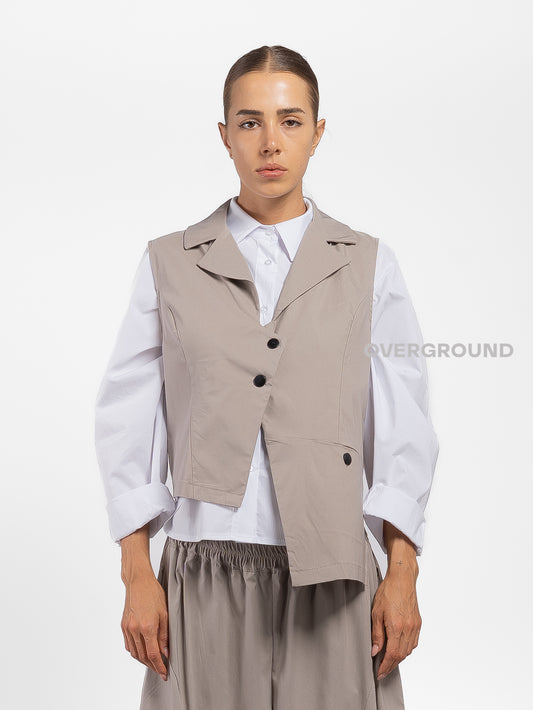 GILET ASIMMETRICO CON TASCA DAVANTI