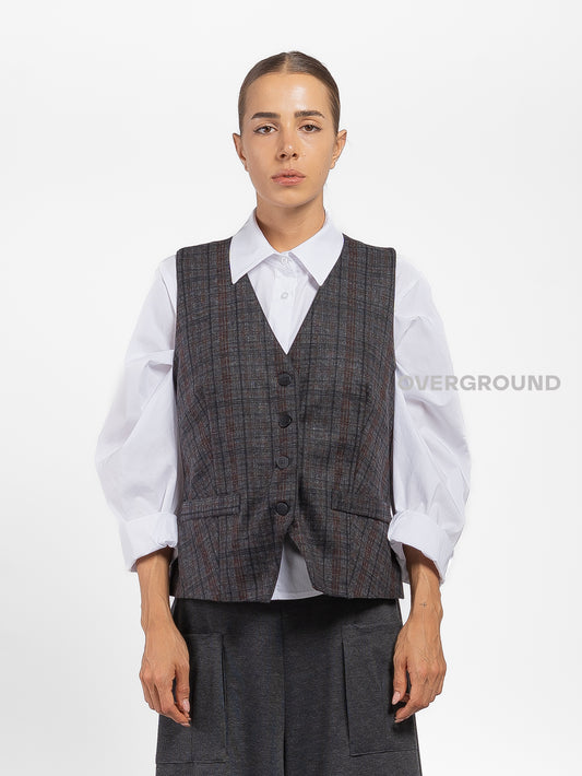 GILET IN FANTASIA A QUADRI