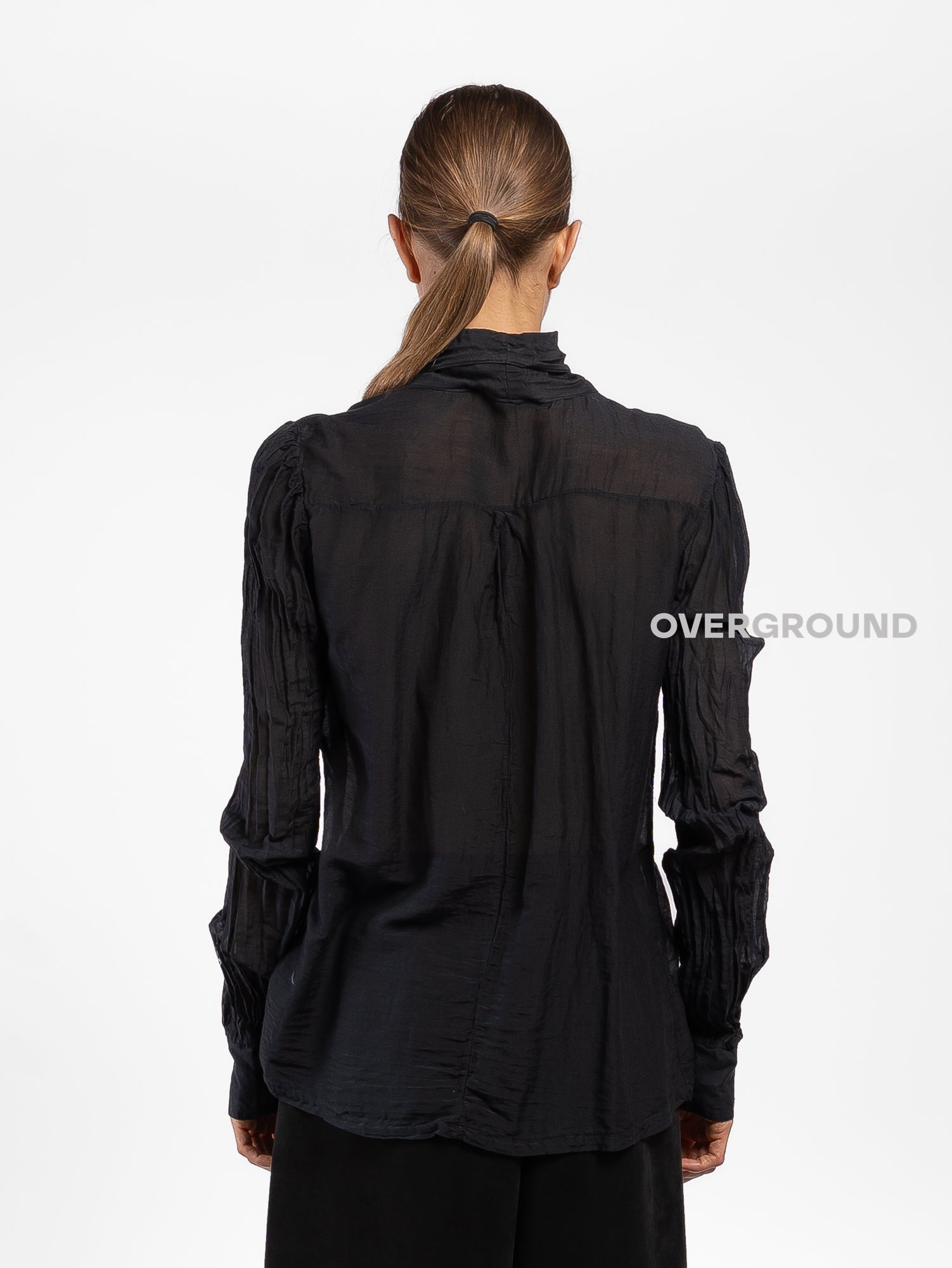 CAMICIA COLLO COREANA CON CHIUSURA ANNODATA