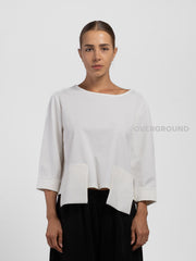MAGLIA CORTA CON TASCHE DAVANTI