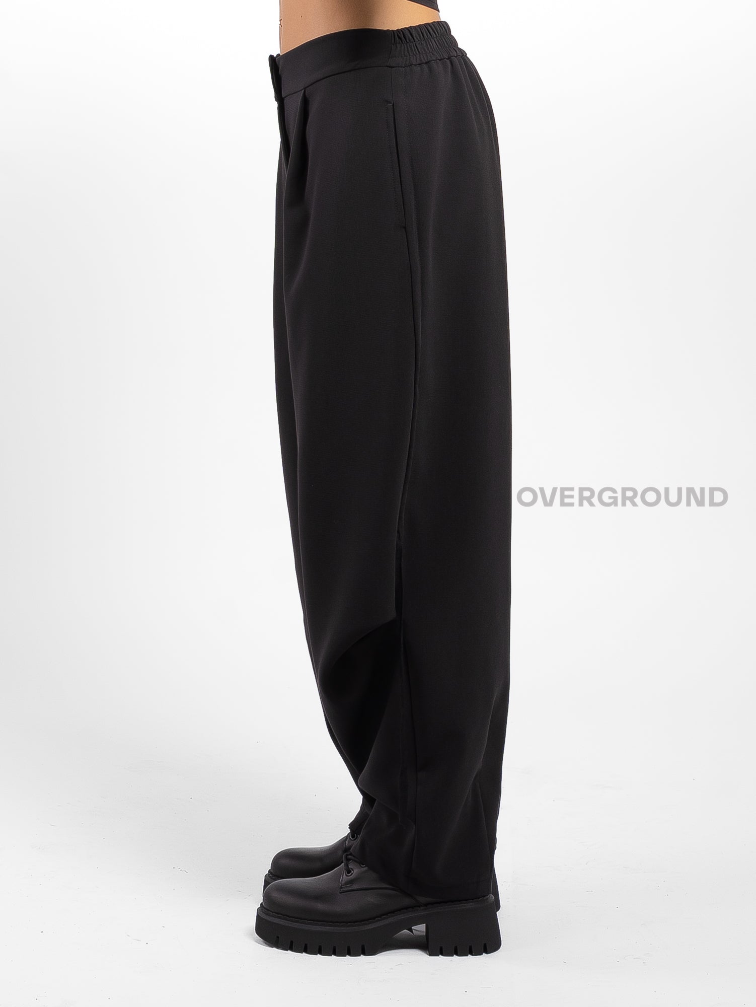PANTALONE OVER GAMBULE LARGO CON RIPRESA LATERALE