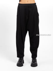 LOW CROTCH TROUSERS WITH FRONT PLEATED PANTS