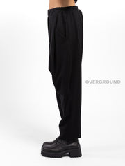 LOW CROTCH TROUSERS WITH FRONT PLEATED PANTS