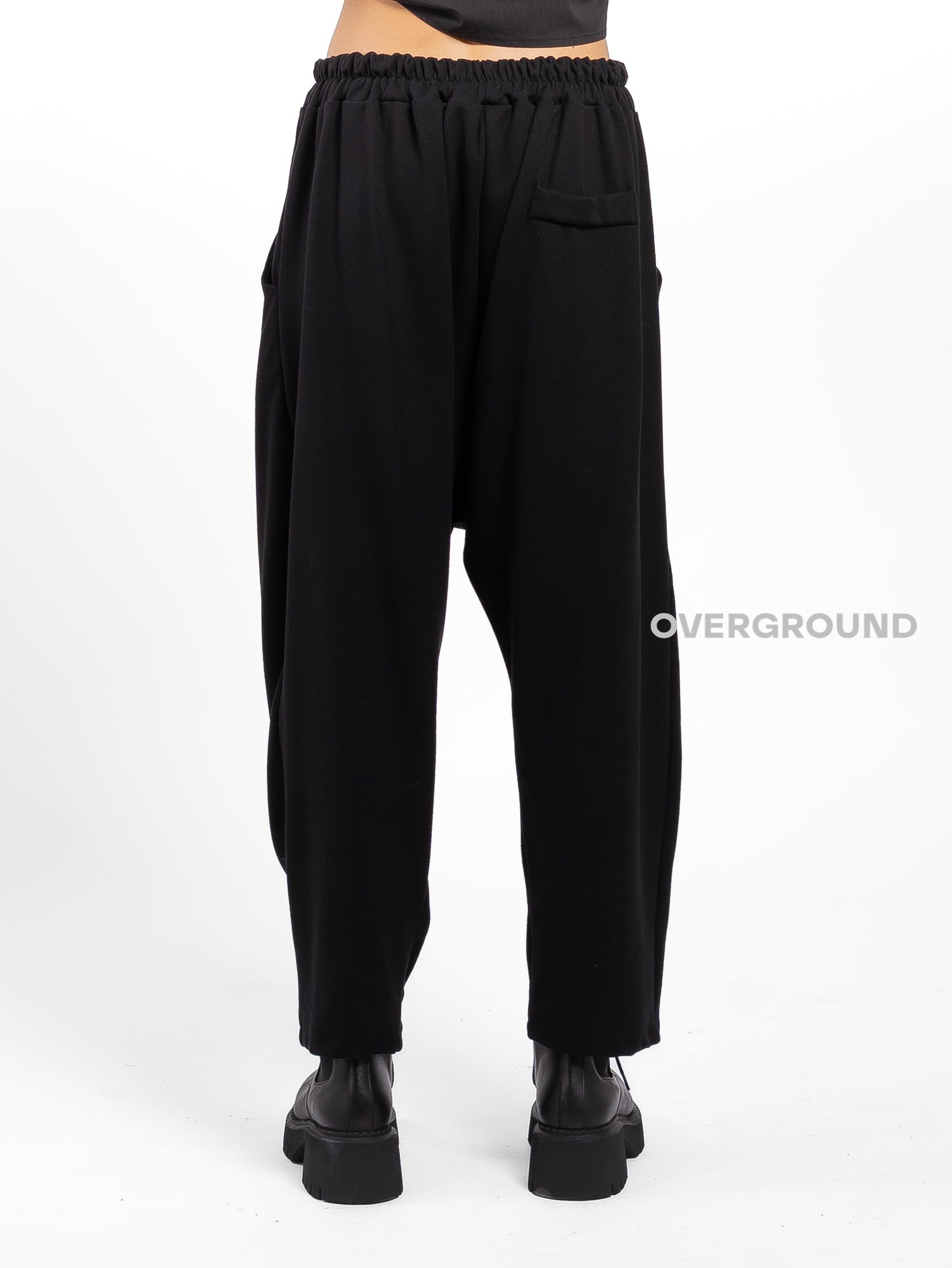 LOW CROTCH TROUSERS WITH FRONT PLEATED PANTS