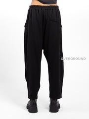 LOW CROTCH TROUSERS WITH FRONT PLEATED PANTS