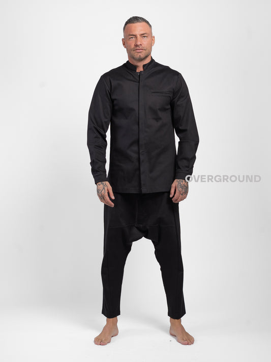 PANTALONE CAVALLO BASSO CON CUCITURE DAVANTI