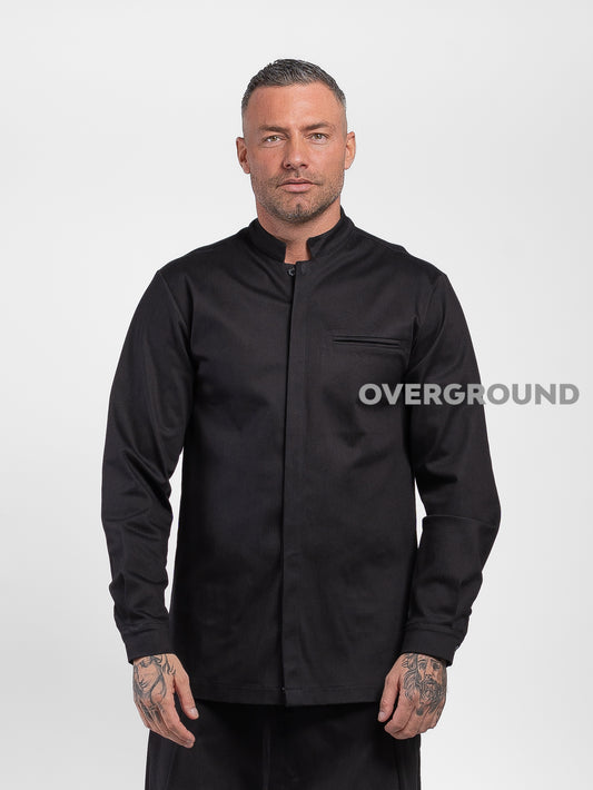 GIACCA COLLO COREANA CON ABBOTTONATURA COPERTA