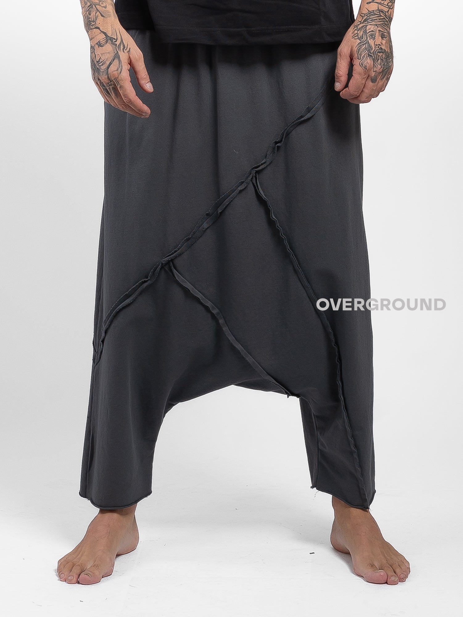 PANTALONE CAVALLO BASSO CON CUCITURE Z