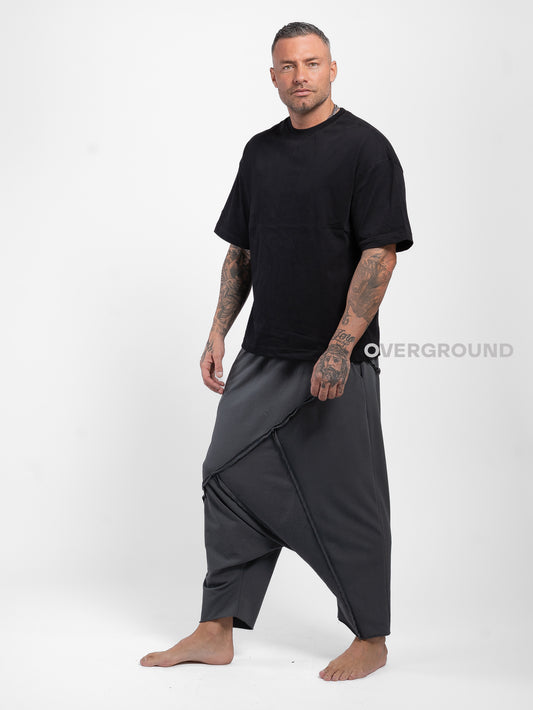 PANTALONE CAVALLO BASSO CON CUCITURE Z