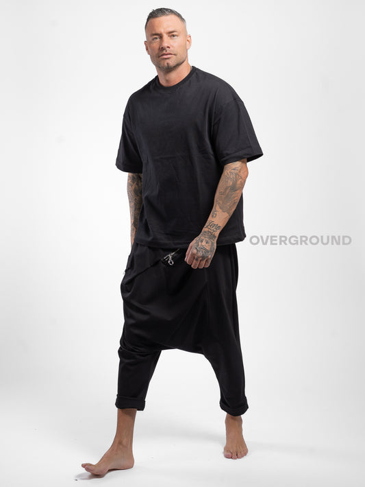 PANTALONE CAVALLO BASSO CON CERNIERA E GANCIO Z