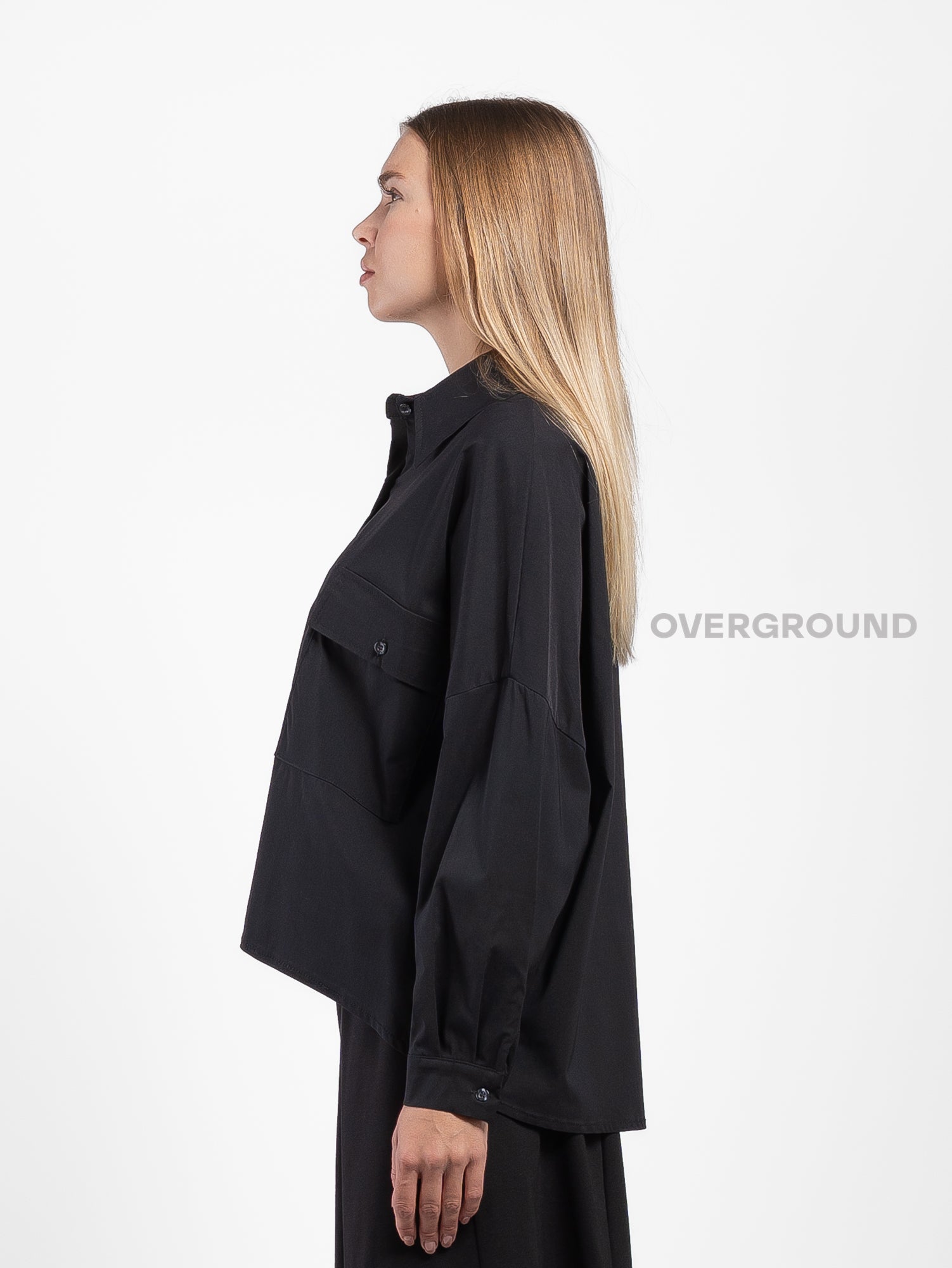 CAMICIA LARGA CON TASCONI DAVANTI