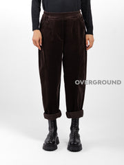 Pantalone in velluto con cuciture