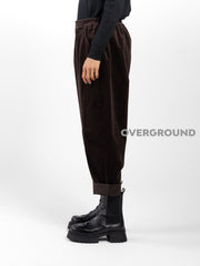 Pantalone in velluto con cuciture