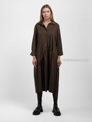 LONG DRESS WITH DRAPE AT THE BACK