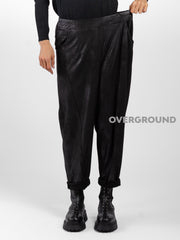 Pantalone ecopelle cuciture frontali