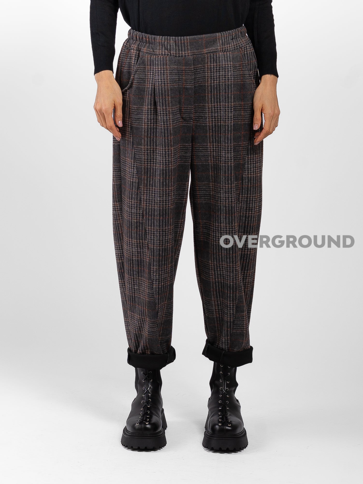 Pantalone in fantasia con tasche laterali