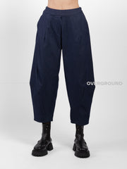 PANTALONE OVER CON CUCITURE SUL GAMBULE EFFETTO JEANS - OVERGROUND STORE 