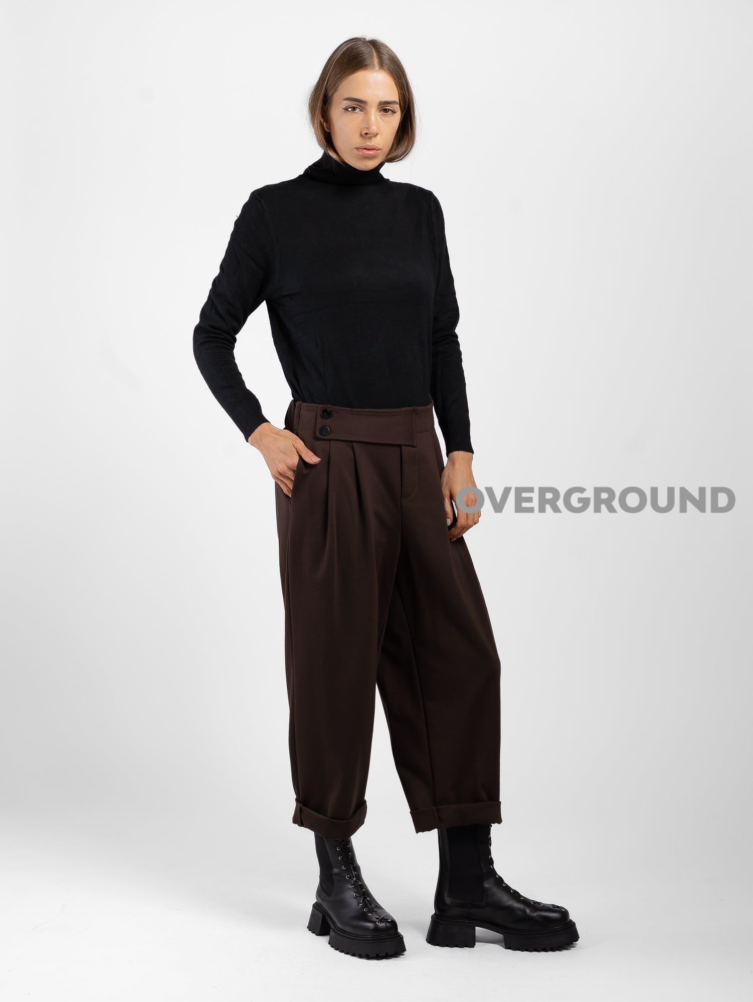 Pantalone gambule largo con cinturino