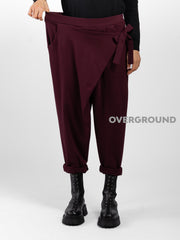 PANTALONE CON PATTINA E FIOCCO LATERALE