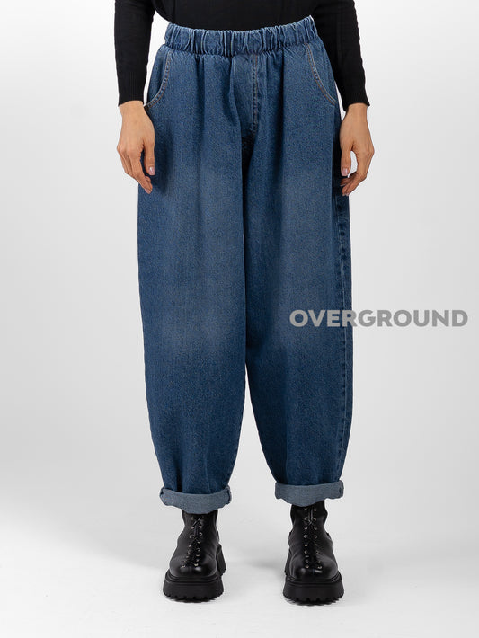 JEANS SUPER OVER GAMBULE LARGO