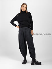 OVERSIZED TROUSERS WITH VISCOSE STITCHING