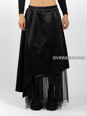 GONNA OVER DOPPIO TESSUTO CON TULLE