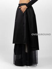 GONNA OVER DOPPIO TESSUTO CON TULLE