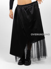 GONNA OVER DOPPIO TESSUTO CON TULLE