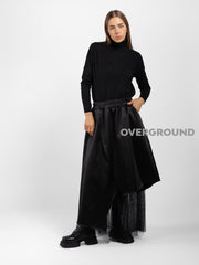 GONNA OVER DOPPIO TESSUTO CON TULLE