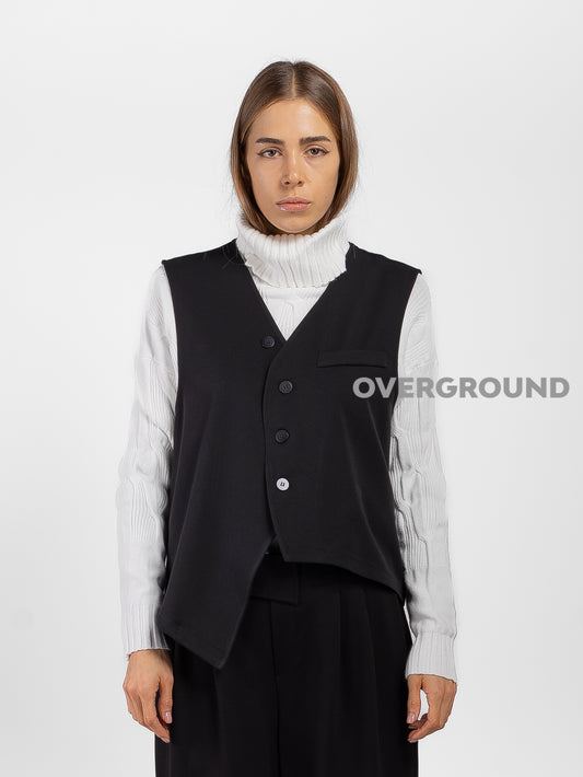 VEST WITH ASYMMETRIC BUTTONING 