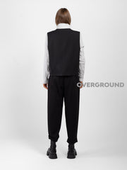 GILET CON ABBOTTONATURA ASIMMETRICA W