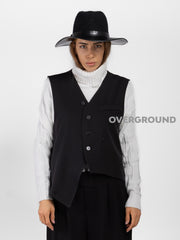 GILET CON ABBOTTONATURA ASIMMETRICA W