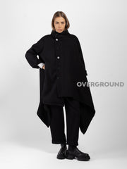 spolverino in panno abbottonatura asimmetrica