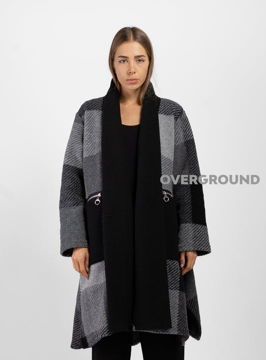 FANTASY DUSTER COAT WITH POCKETS AND ZIPPER