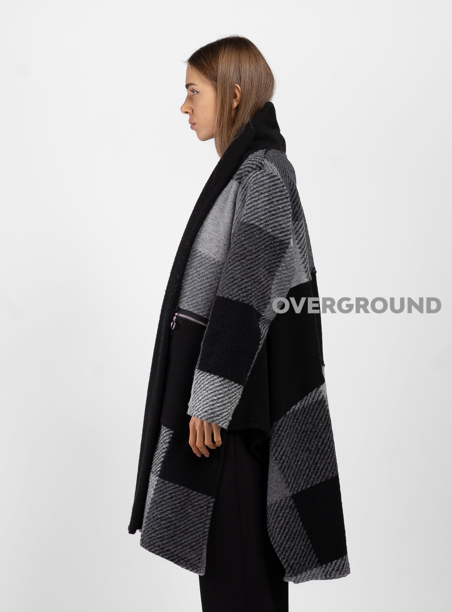 FANTASY DUSTER COAT WITH POCKETS AND ZIPPER