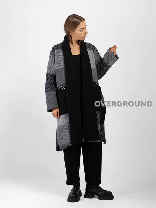 FANTASY DUSTER COAT WITH POCKETS AND ZIPPER