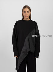 MAGLIA OVER ASIMMETRICA CON PUNTA