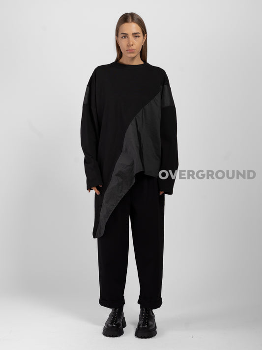 MAGLIA OVER ASIMMETRICA CON PUNTA