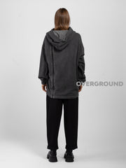 FELPA CON CERNIERA DAVANTI E CAPPUCCIO