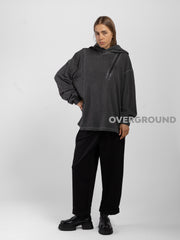 FELPA CON CERNIERA DAVANTI E CAPPUCCIO