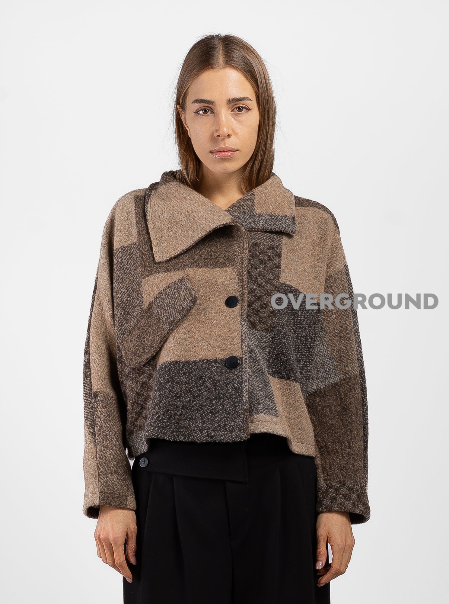 giacca in fantasia corta