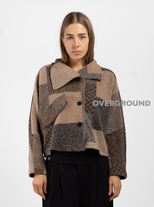 giacca in fantasia corta