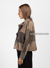 giacca in fantasia corta