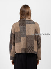 giacca in fantasia corta