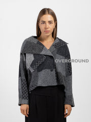 giacca in fantasia corta