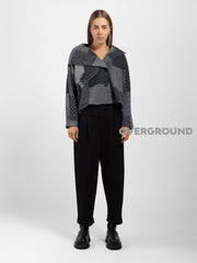 giacca in fantasia corta