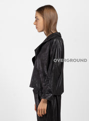 Giacca corta in ecopelle