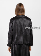 Giacca corta in ecopelle